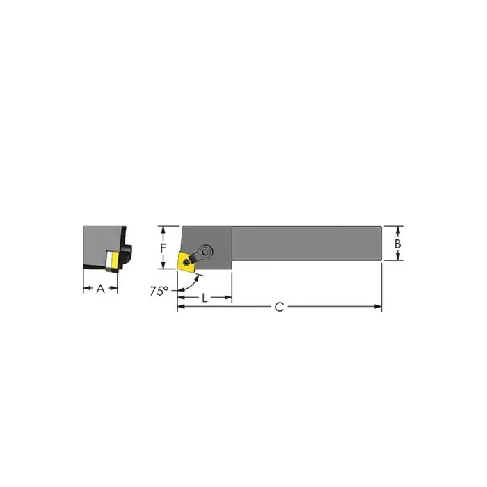 ULTRA-DEX MCRNL 16-5D - MCRNL16-5D, 1.0" External Multi-Clamp Holder - Type M for CNMG54_ Inserts, Left Hand Deal