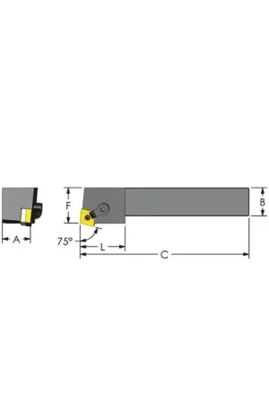 Authentic ULTRA-DEX MCRNR 16-5D - MCRNR16-5D, 1.0" External Multi-Clamp Holder - Type M for CNMG54_ Inserts, Right Hand