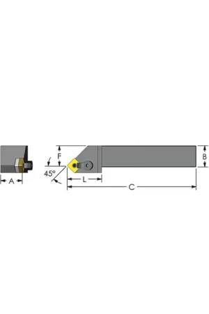 ULTRA-DEX MSSNR 20-5D - MSSNR20-5D, 1.25" External Multi-Clamp Holder - Type M for SNMG54_ Inserts, Right Hand While Supplies Last