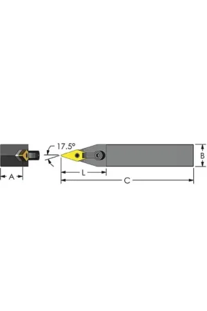 ULTRA-DEX MVVNN 16-4D - MVVNN16-4D, 1.0" External Multi-Clamp Holder - Type M for VNMG43_ Inserts, Neutral Free Returns