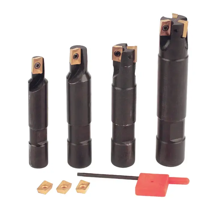 Flash Sale AKUMA 07.22.00316 - Multi Piece Indexable End Mill Set with Inserts, Right Hand