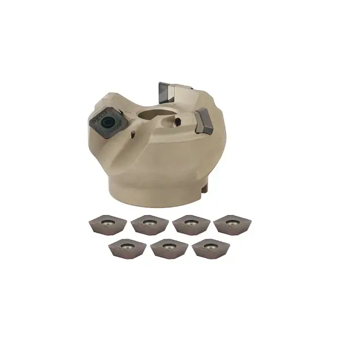 Free Returns KORLOY FMA2 - 2.500" - 45 Degree Indexable Face Mill Set with Inserts, Right Hand