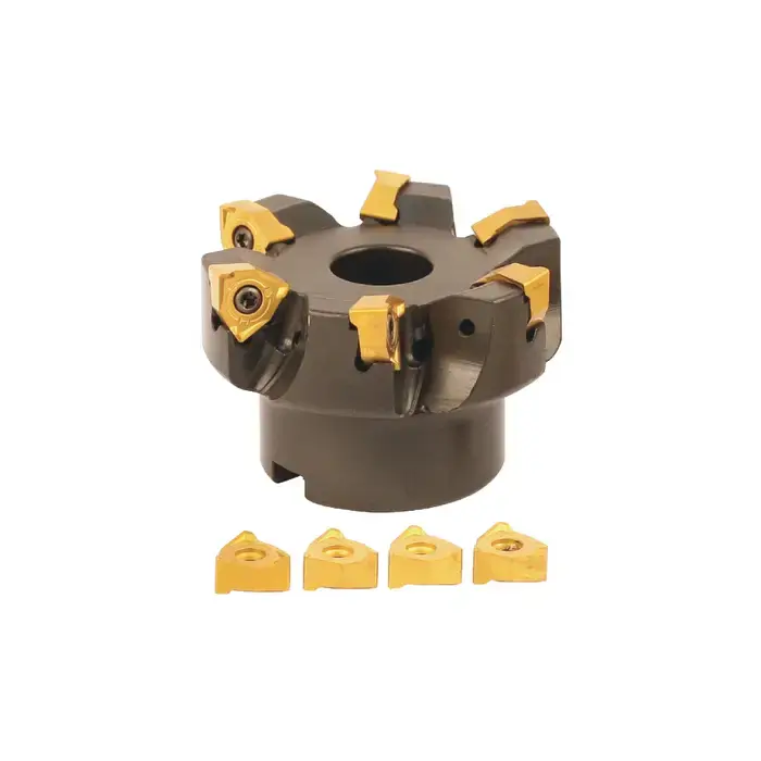 AKUMA 09.06.00791 - 2.000" - 90 Degree Square Shouldering Indexable Face Mill Set with Inserts, Right Hand Top Pick