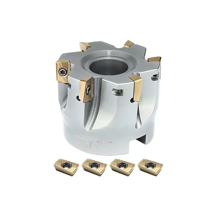 Affordable ZCC-CT KIT1-EMP02-06-01 - 2.500" - 90 Degree Square Shouldering Indexable Face Mill Set with Inserts, Right Hand