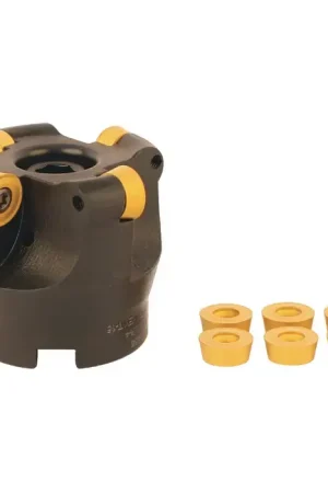 AKUMA 09.14.00837 - - Round Insert Indexable Face Mill Set with Inserts, Right Hand Latest