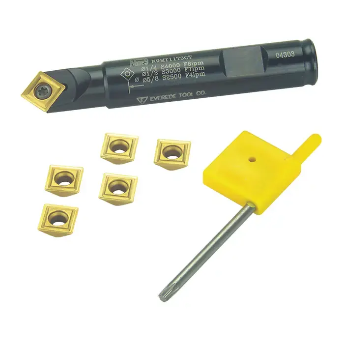 EVEREDE NINE9 99616-3/8.08 NC40 - 90° Nine9 Engraving Tools Indexable Spot Drill Holder Set with Inserts Express Delivery