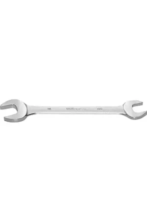 Special Discount WILLIAMS 1725 7/16" x 1/2" Size, 5-31/32" Overall Length, Chrome Satin Finish Finish Coating Open End Wrench