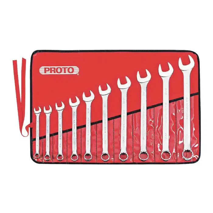 New Arrival PROTO J1200GASD 10 pc. Wrench Set Type, 7/16" - 1" Size, 12 No. of Points Combination Wrench