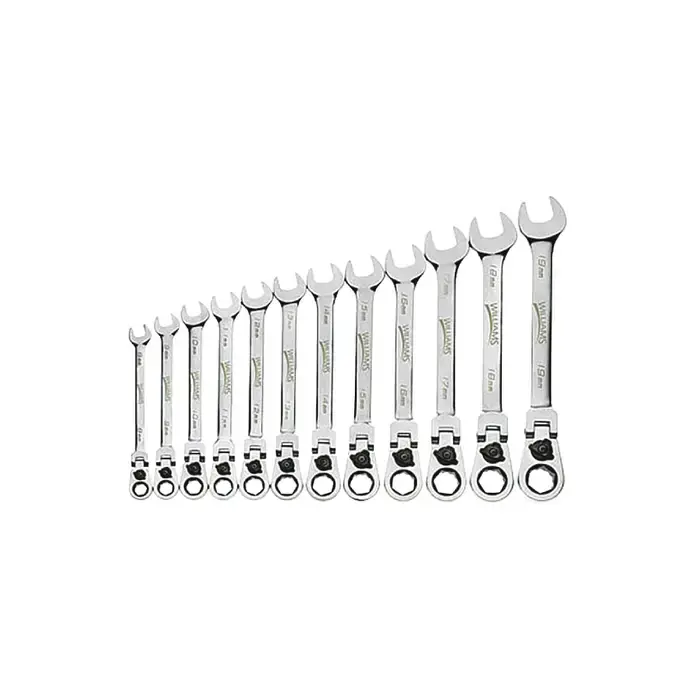 WILLIAMS 1210MRCF 10mm Size, 12 No. of Points, 6-5/16" Overall Length Flex Head Reversible Ratcheting Combination Wrench Instant Buy