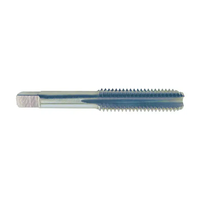 Next Day Delivery YG1 1/4"-28 Size, H3 Thread Limit, Bottoming Chamfer, 4 Flute, Bright Vanadium High Speed Steel, Right Hand Cut Straight Flute Hand Tap