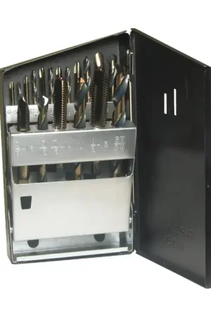VIKING SP-18TDF 33 to 29/64" Drill, 6-40 to 1/2"-20 Tap, 18 Pc. Premium High Speed Steel-PM Machine Tap & Drill Set Secure Checkout