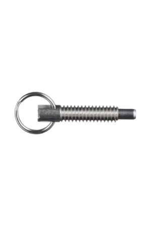 VLIER SPRM10 M12x1.75 Thread Size, 43mm Thread Length, 8mm Plunger Dia., Pull Ring Stainless Steel Hand Retractable Spring Plunger Hassle-Free Returns