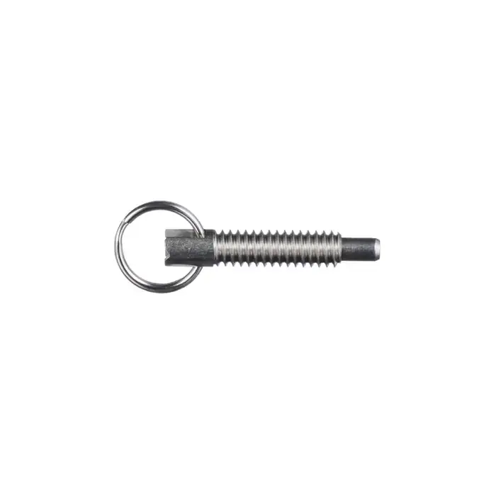 VLIER SPRM10 M12x1.75 Thread Size, 43mm Thread Length, 8mm Plunger Dia., Pull Ring Stainless Steel Hand Retractable Spring Plunger Hassle-Free Returns