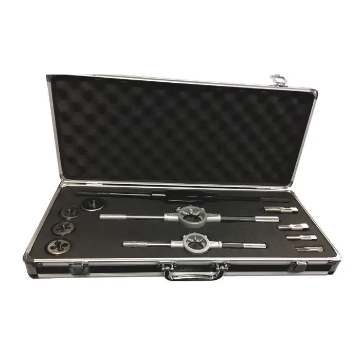Brand New TTC 1/8"-27 NPT to 1/2"-14 NPT Range, High Speed Steel 11 Pieces, 12-901-015 Hand Tap & Die Set