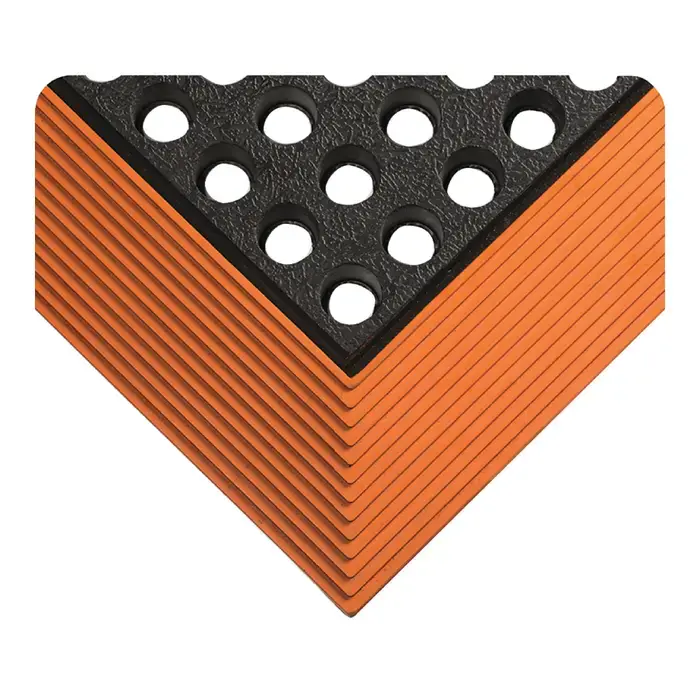 WEARWELL 588.58x3x9.8GRBOR 5/8" Thickness, 9‘ Length, Black With Orange Borders Color Antifatigue Matting Instant Buy