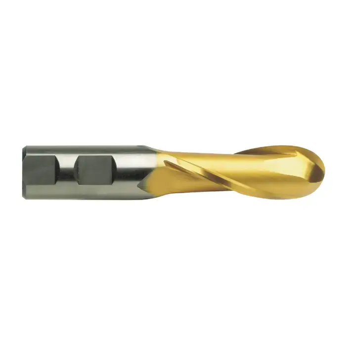 Genuine NIAGARA N24140 7/16" Size, 1" LOC, 2 Flute, High Speed Steel Ball End Mill