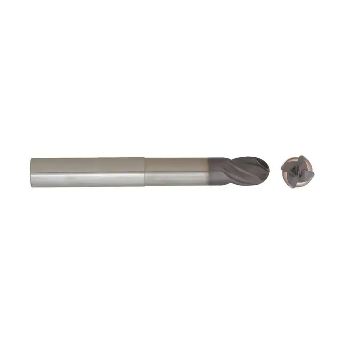 Order Now NIAGARA N57542 1/4" Size, 3/8" LOC, 4 Flute, Solid Carbide Ball End Mill