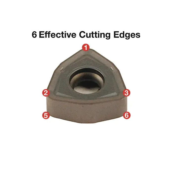 Genuine ZCC-CT 4230003925 - WNHU080608PNR-GM YBG205, 80° Trigon, Indexable Carbide Milling Insert