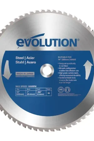EVOLUTION 14BLADEST 14" Diameter, 66 Teeth Mild Steel Circular Saw Top Pick