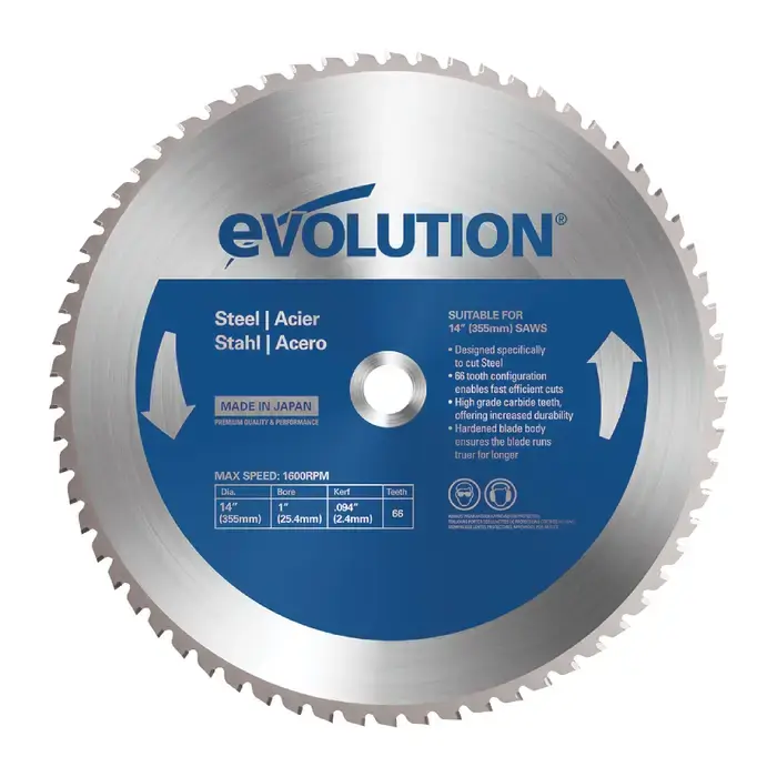 EVOLUTION 14BLADEST 14" Diameter, 66 Teeth Mild Steel Circular Saw Top Pick
