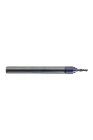 Premium KEO 930 Solid Carbide End Mill, Ø4.5mm x 14mm , 2 Flute, Standard Length, Ballnose, AlTiN Coated