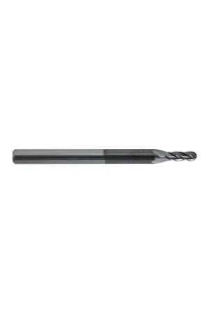 Affordable KEO 930 Solid Carbide End Mill, Ø.095 x .285, 4 Flute, Standard Length, Ballnose, AlTiN Coated