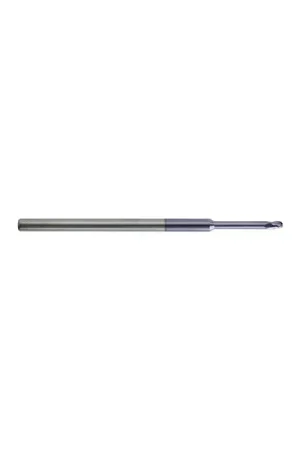 Authentic KEO 930 Solid Carbide End Mill, Ø.045 x .068, Long Shank, 5x Reach Length, 3 Flute, Stub Length, Square, AlTiN Coated