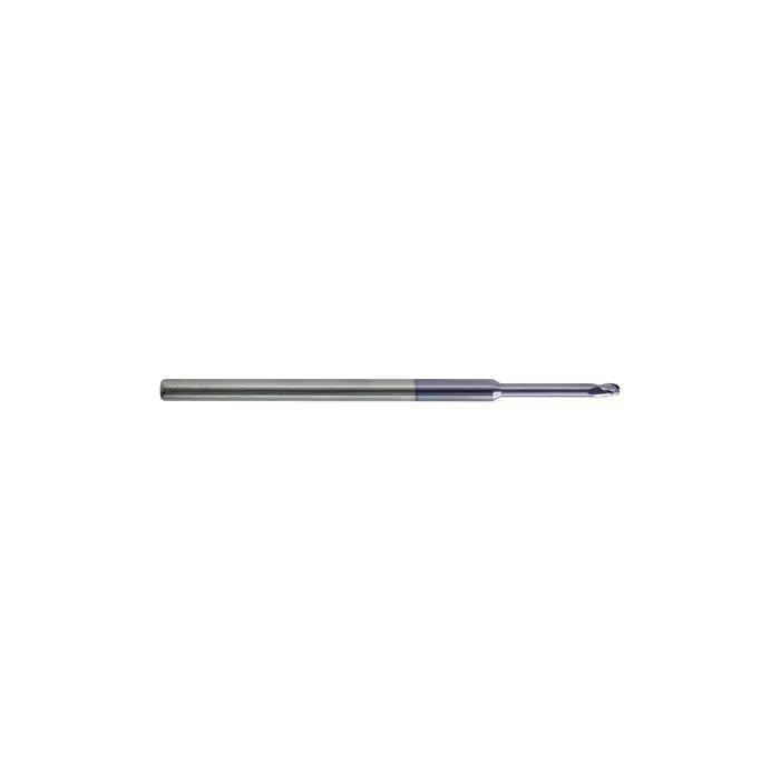 KEO 930 Solid Carbide End Mill, Ø.050 x .075, Long Shank, 8x Reach Length, 3 Flute, Stub Length, Square, AlTiN Coated Discount
