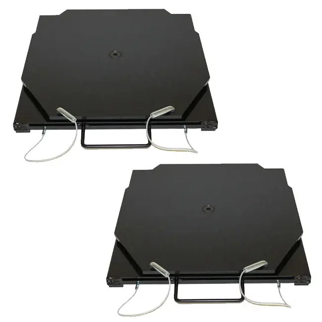 Secure Checkout QSP 25-140-B Pair of Wheel Alignment Passenger Mild Steel Turnplates