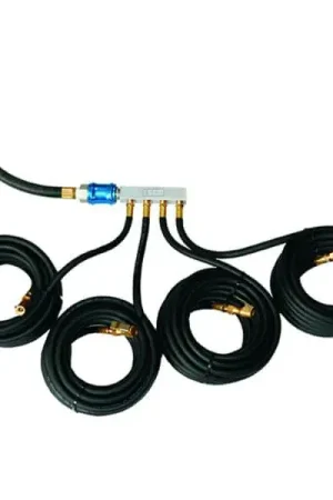 ESCO 10967 Manifold, 4 Way w/ 4x25 Ft. Hose w/ Clip on Chucks [For use with 10965] Hot Picks